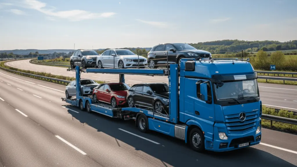 Camión transportandopor carretera